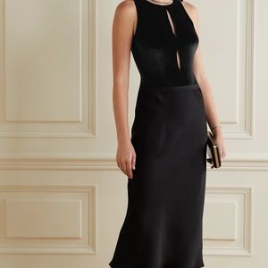 Black Velour Bodysuit by Marika Vera